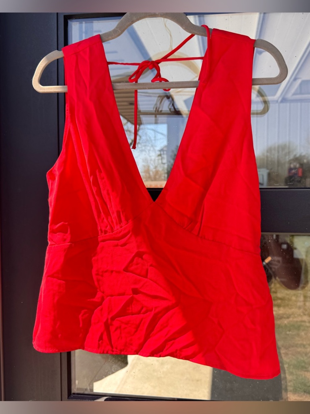 Abercrombie & Fitch Red Strap Top